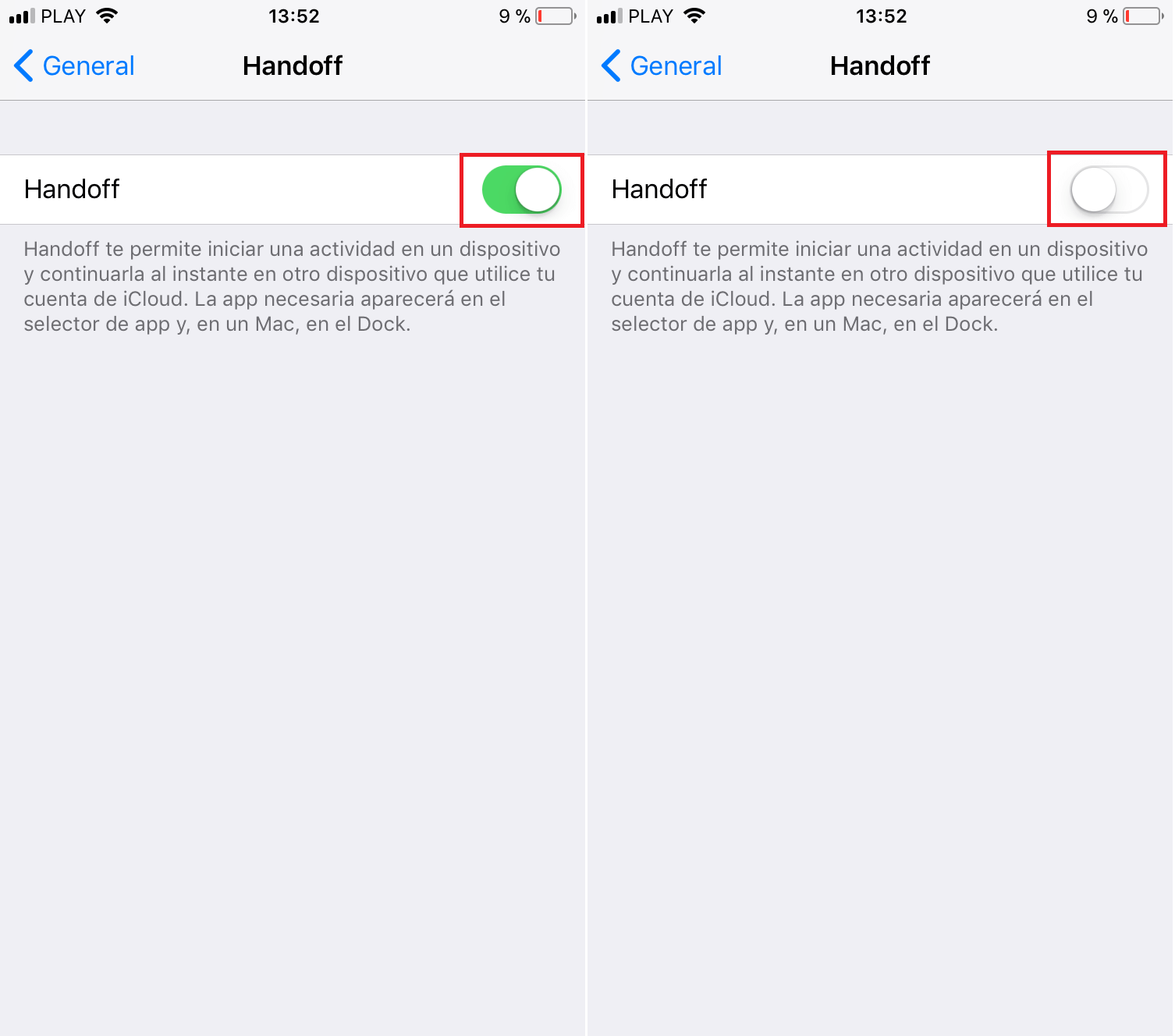 Не работает handoff между iphone и mac